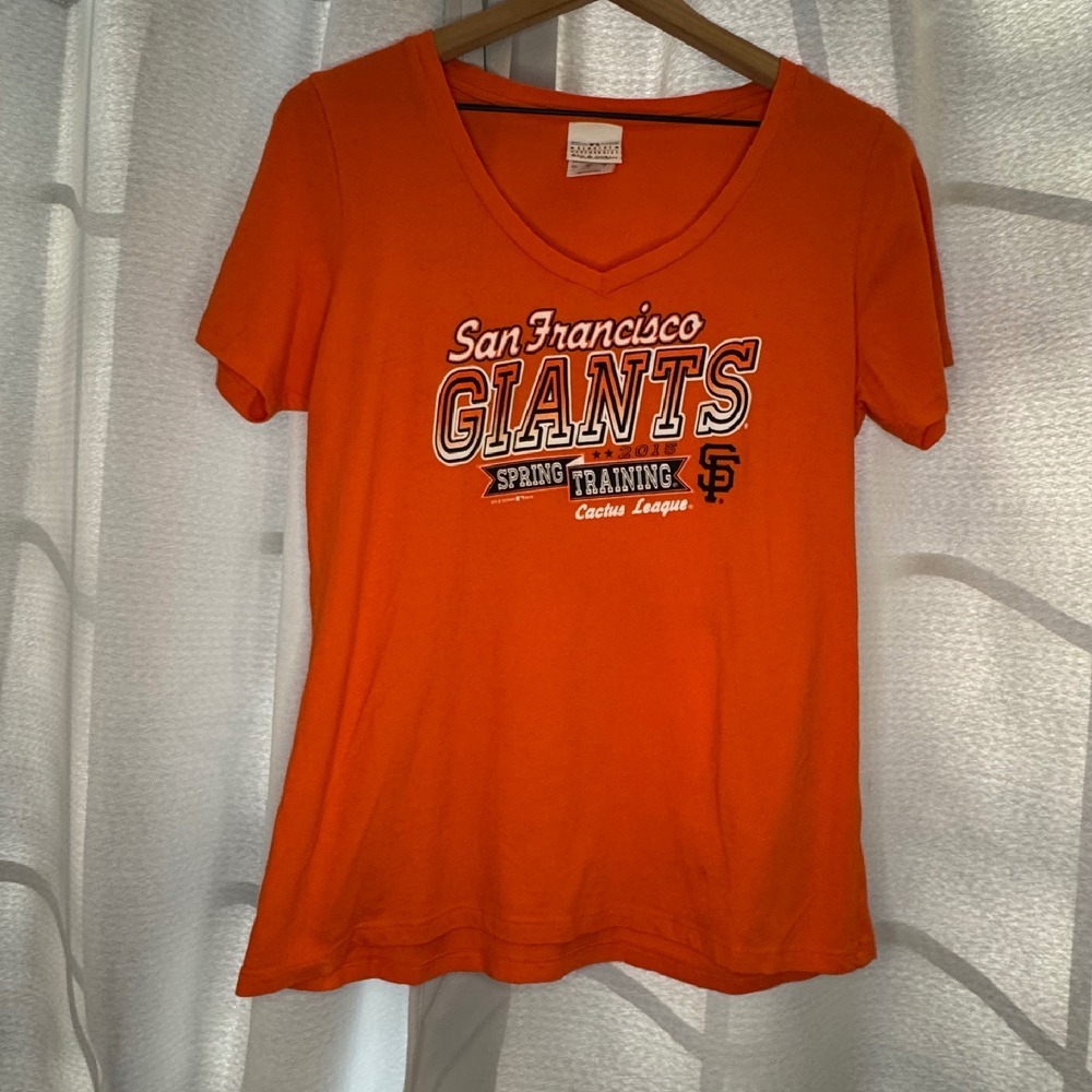 5th & Ocean SF‎ Giants Spring Training V-Neck Tee Large Baseball MLB